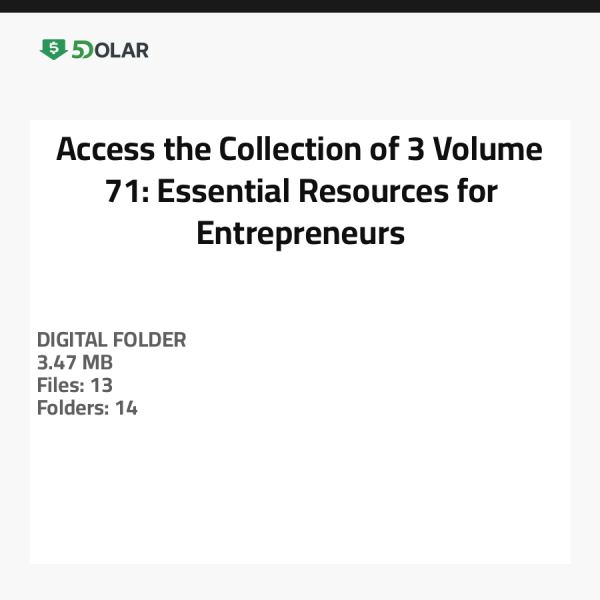 Zugriff auf die Sammlung von 3 Volumen 71: Wesentliche Ressourcen für Unternehmer