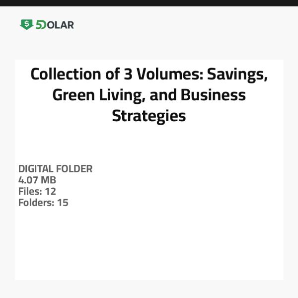 Sammlung von 3 Bänden: Einsparungen, Grünes Leben und Geschäftsstrategien