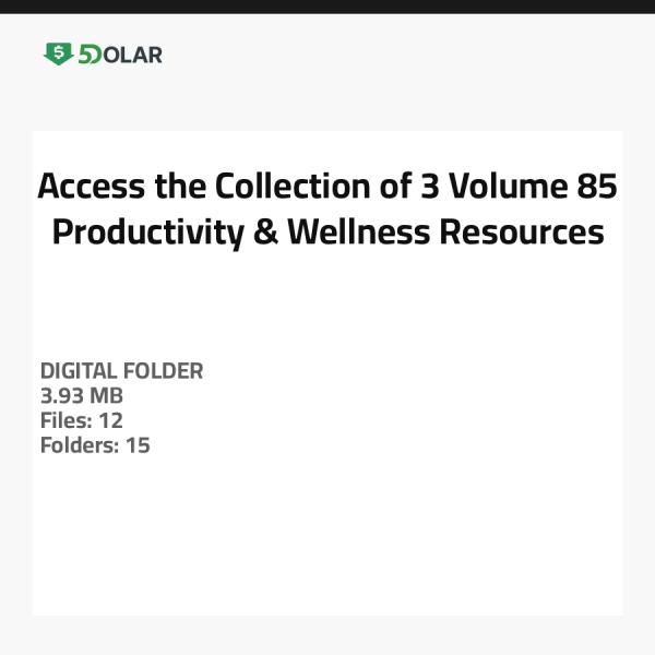 Zugriff auf die Sammlung von 3 Volumen 85 - Produktivitäts- & Wellness-Ressourcen