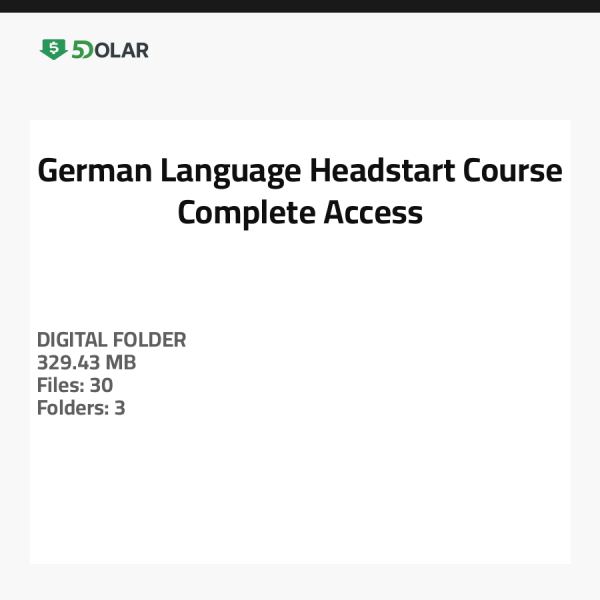 Deutschsprachiger Headstart-Kurs - Vollzugang