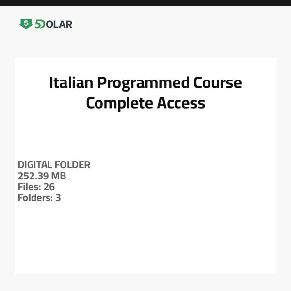 Italienischer Programmierter Kurs - Vollständiger Zugriff
