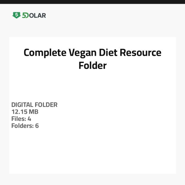 Vollständiger Ressourcenordner für die vegane Ernährung