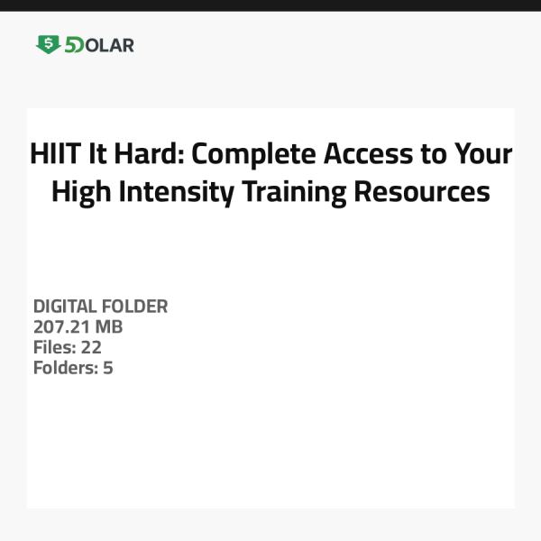 HIIT Es Hart: Vollständiger Zugang zu Ihren Hochintensitätstraining-Ressourcen