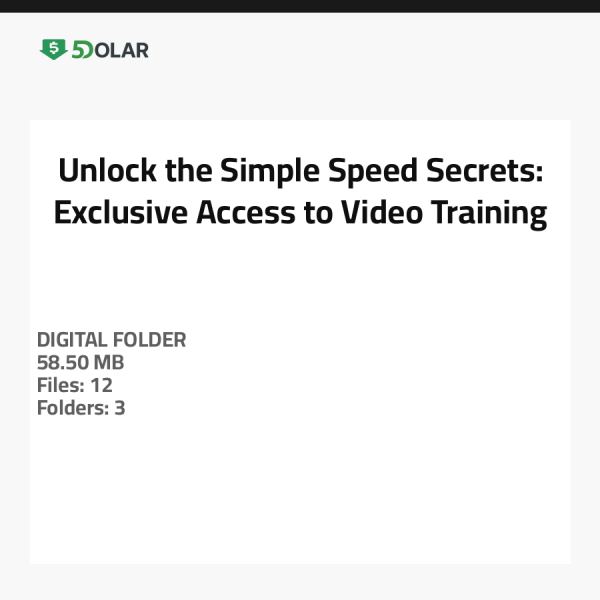 افتح أسرار السرعة البسيطة: وصول حصري إلى تدريب الفيديو