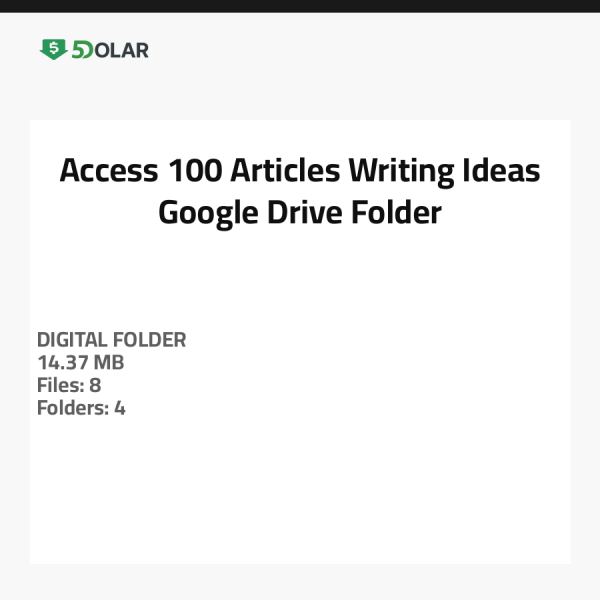 الوصول إلى 100 فكرة لكتابة المقالات - مجلد Google Drive