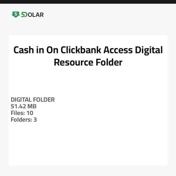 Cash-in-On-Clickbank Zugriff - Digitaler Ressourcenordner