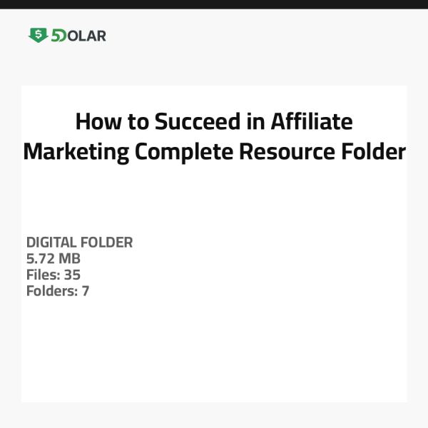 Wie man im Affiliate-Marketing erfolgreich ist - Vollständiger Ressourcenordner
