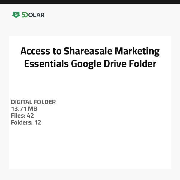 الوصول إلى مجلد Google Drive لأساسيات تسويق Shareasale