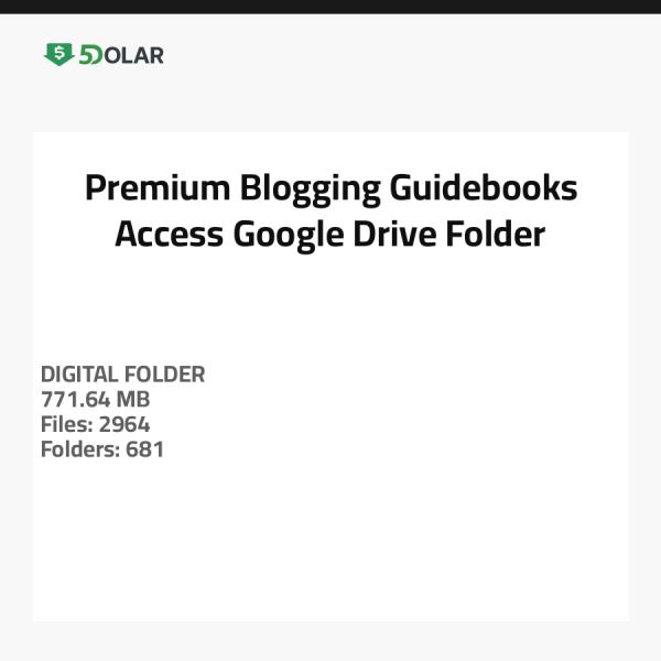 Premium Blogging Guidebooks Access - Google Drive Folder