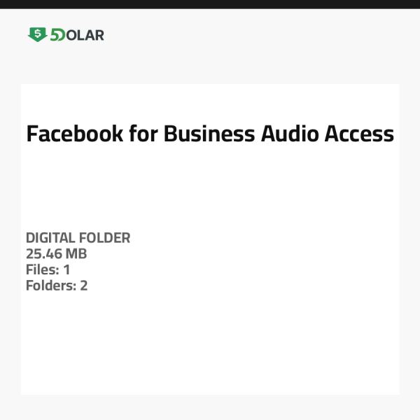 Facebook for Business Audio Access