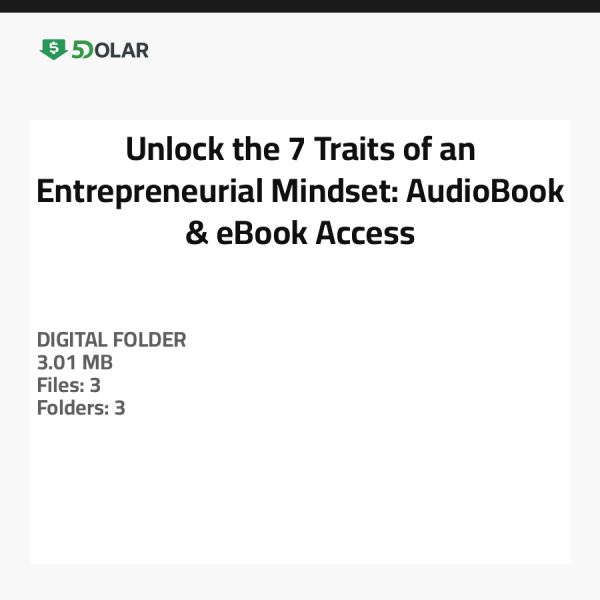 Unlock the 7 Traits of an Entrepreneurial Mindset: AudioBook & eBook Access
