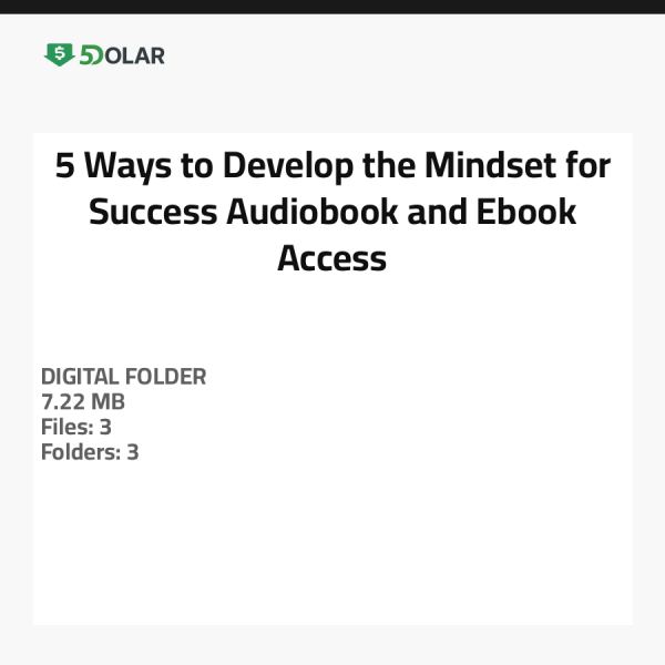 5 Ways to Develop the Mindset for Success - Audiobook and Ebook Access