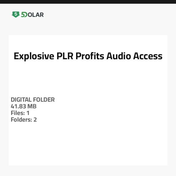 Explosive PLR Profits Audio Access
