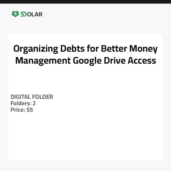 Organizing Debts for Better Money Management - Google Drive Access