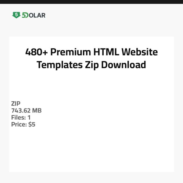 480+ Premium HTML Website Templates - Zip Download
