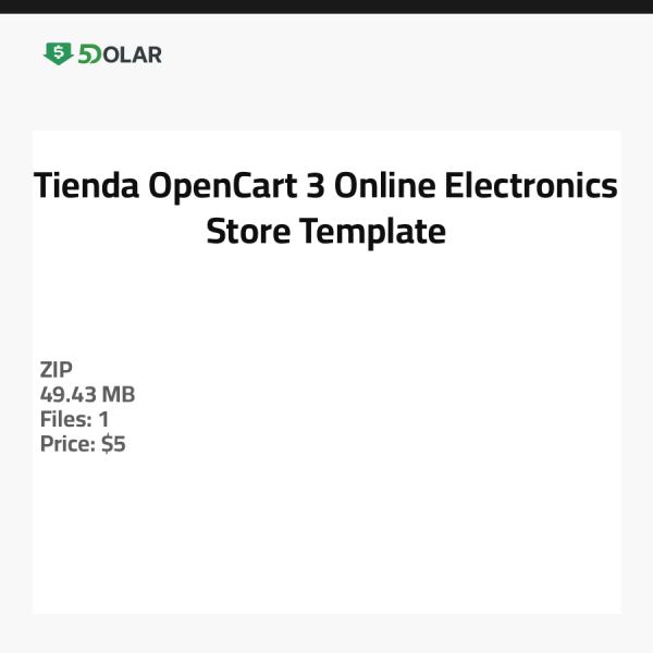 Tienda - OpenCart 3 Online Electronics Store Template