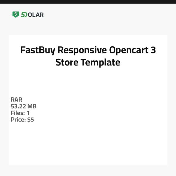 FastBuy - Responsive Opencart 3 Store Template