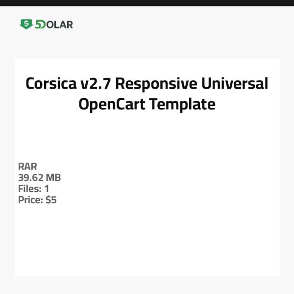Corsica v2.7 - Responsive Universal OpenCart Template