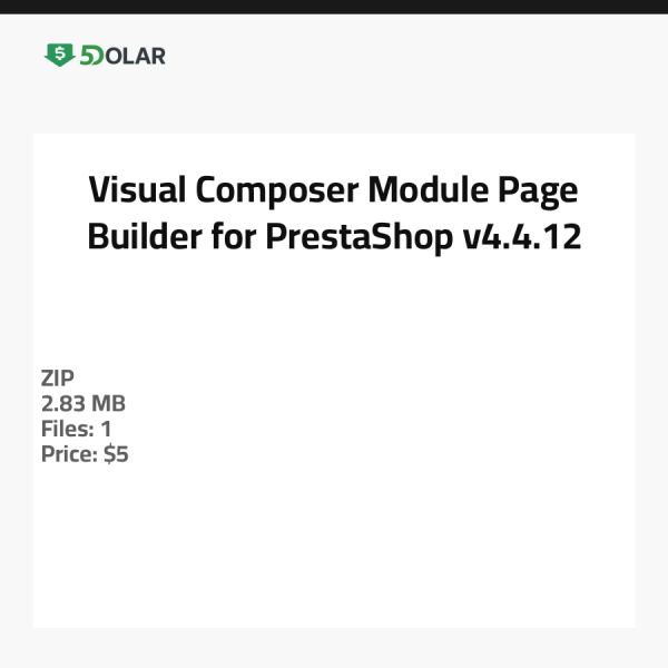Visual Composer Module - Page Builder for PrestaShop v4.4.12