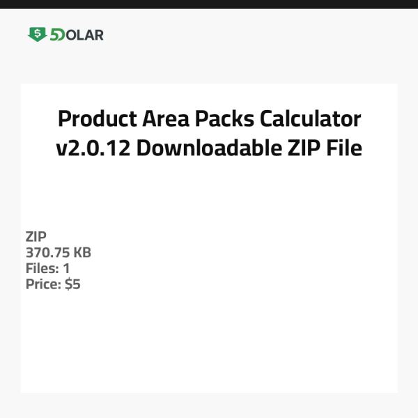 Product Area Packs Calculator v2.0.12 - Downloadable ZIP File