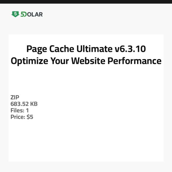 Page Cache Ultimate v6.3.10 - Optimize Your Website Performance