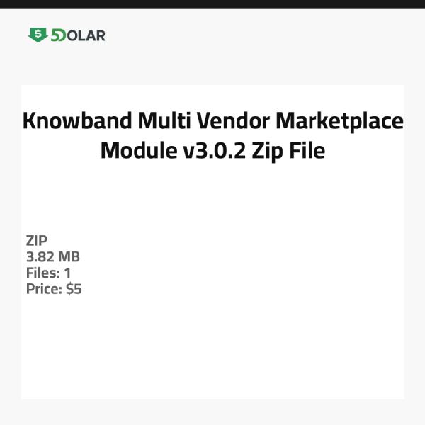 Knowband Multi Vendor Marketplace Module v3.0.2 - Zip File