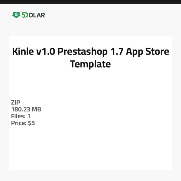 Kinle v1.0 - Prestashop 1.7 App Store Template