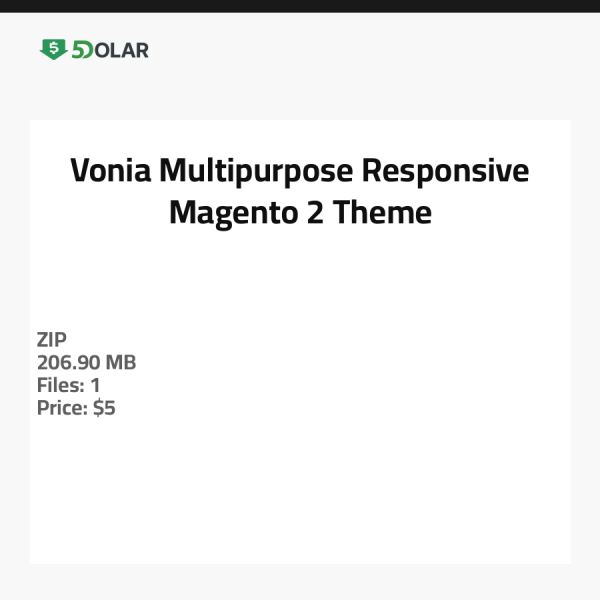 Vonia - Multipurpose Responsive Magento 2 Theme