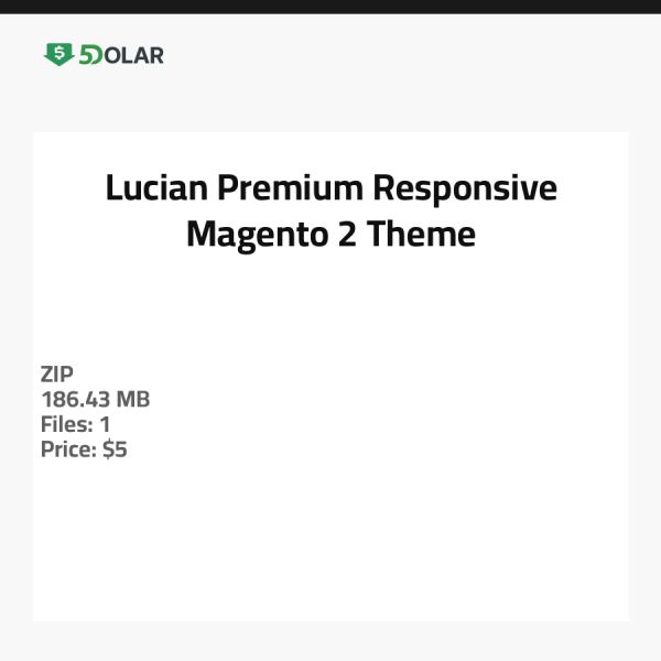 Lucian - Premium Responsive Magento 2 Theme