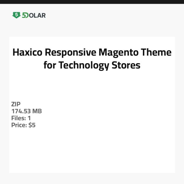 Haxico - Responsive Magento Theme for Technology Stores