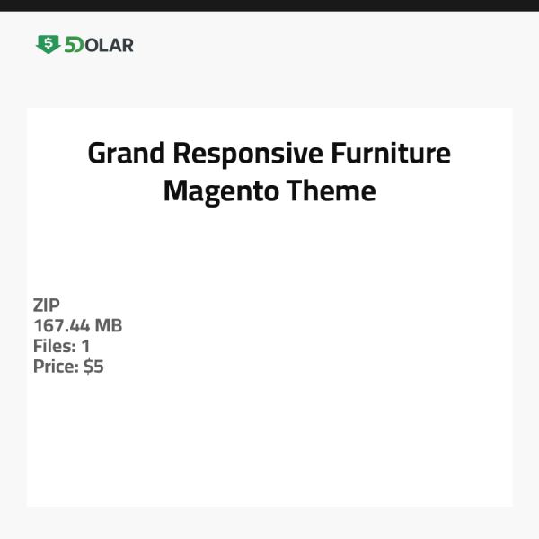 Grand - Responsive Furniture Magento Theme
