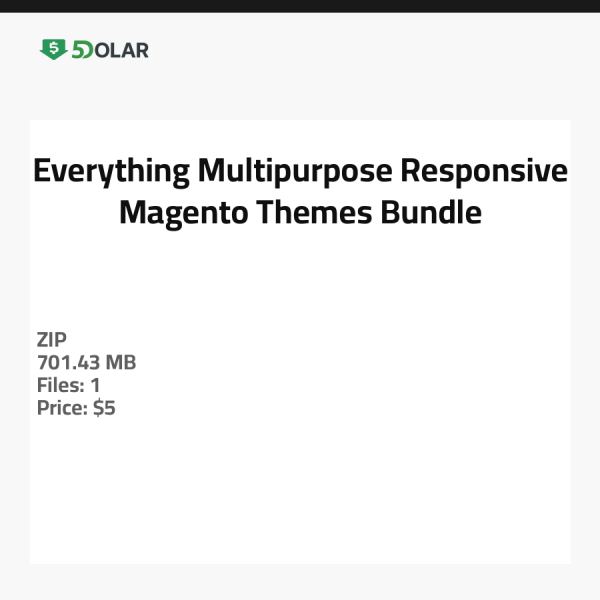 Everything - Multipurpose Responsive Magento Themes Bundle