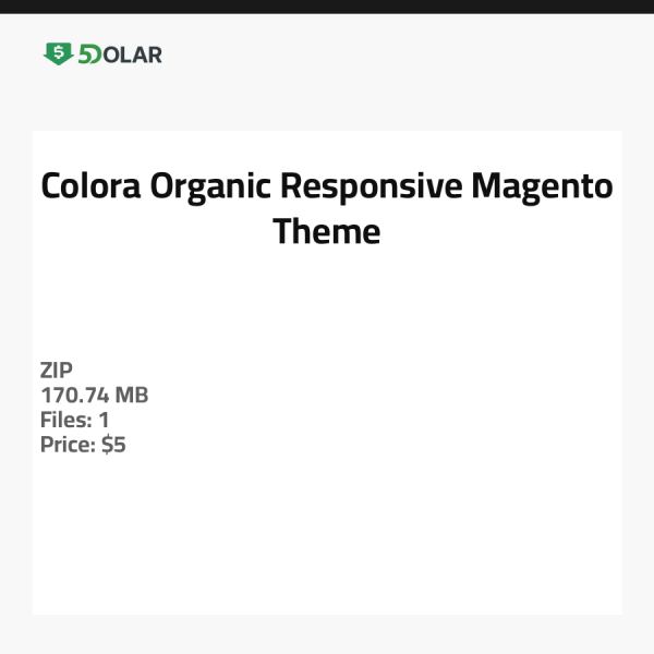 Colora - Organic Responsive Magento Theme