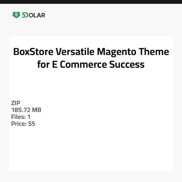 BoxStore - Versatile Magento Theme for E-Commerce Success
