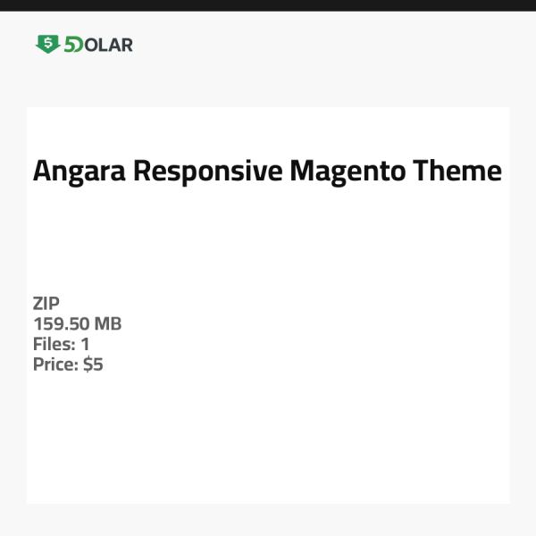 Angara - Responsive Magento Theme
