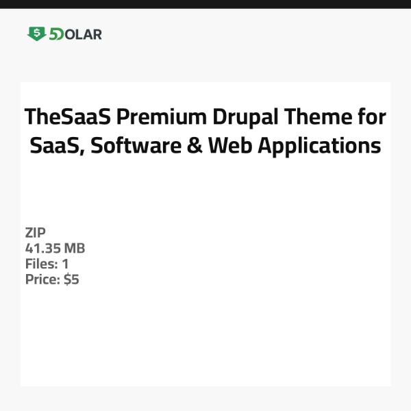 TheSaaS - Premium Drupal Theme for SaaS, Software & Web Applications