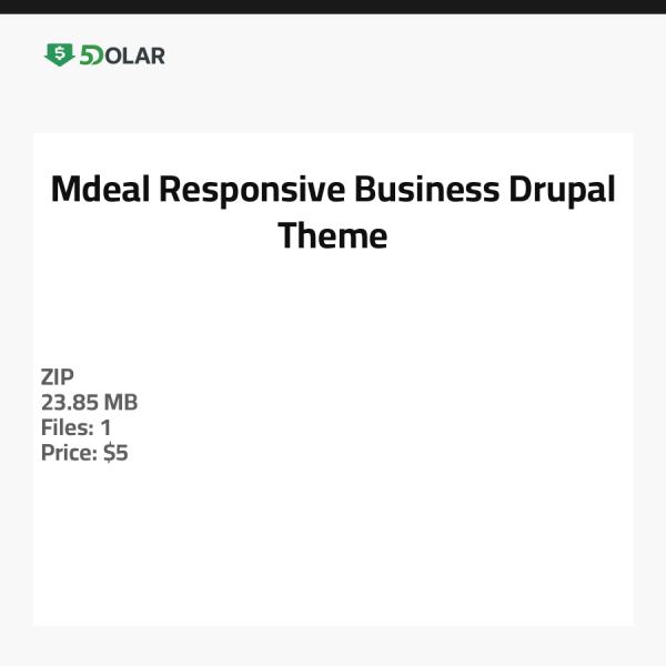 Mdeal - Responsive Business Drupal Theme