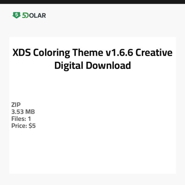 XDS Coloring Theme v1.6.6 - Creative Digital Download