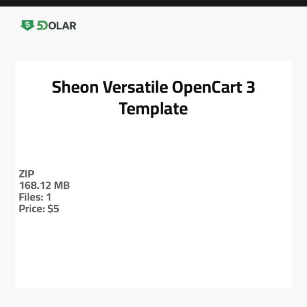 Sheon - Versatile OpenCart 3 Template