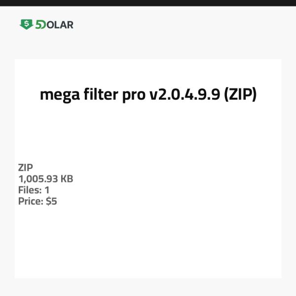 mega filter pro v2.0.4.9.9 (ZIP)