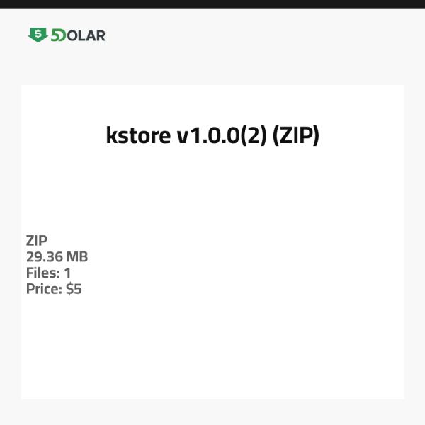 kstore v1.0.0(2) (ZIP)