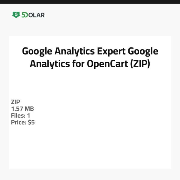 Google Analytics Expert   Google Analytics for OpenCart (ZIP)