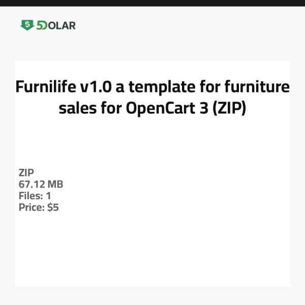 Furnilife v1.0   a template for furniture sales for OpenCart 3 (ZIP)